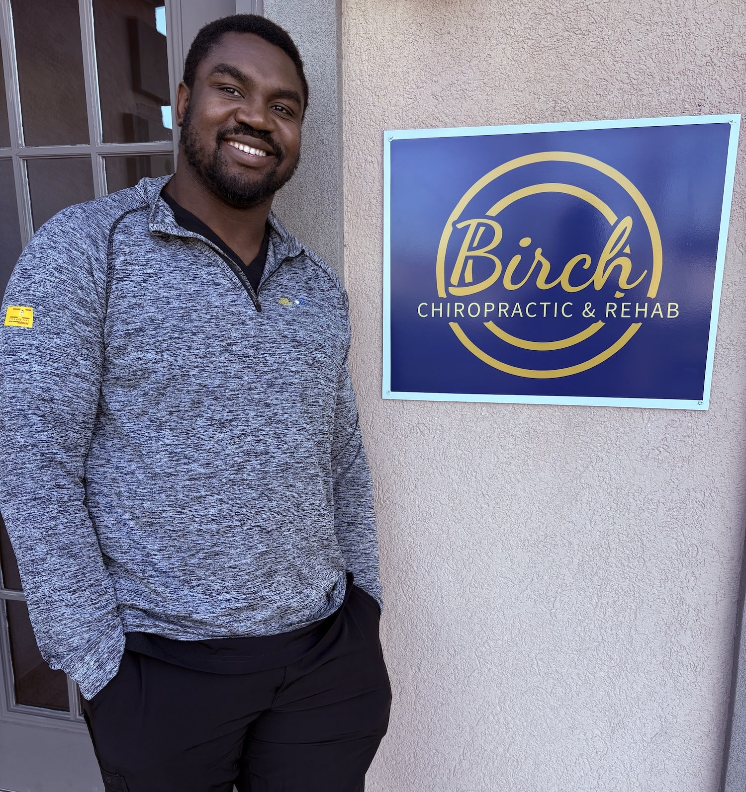 Dr. Birch at the clinic